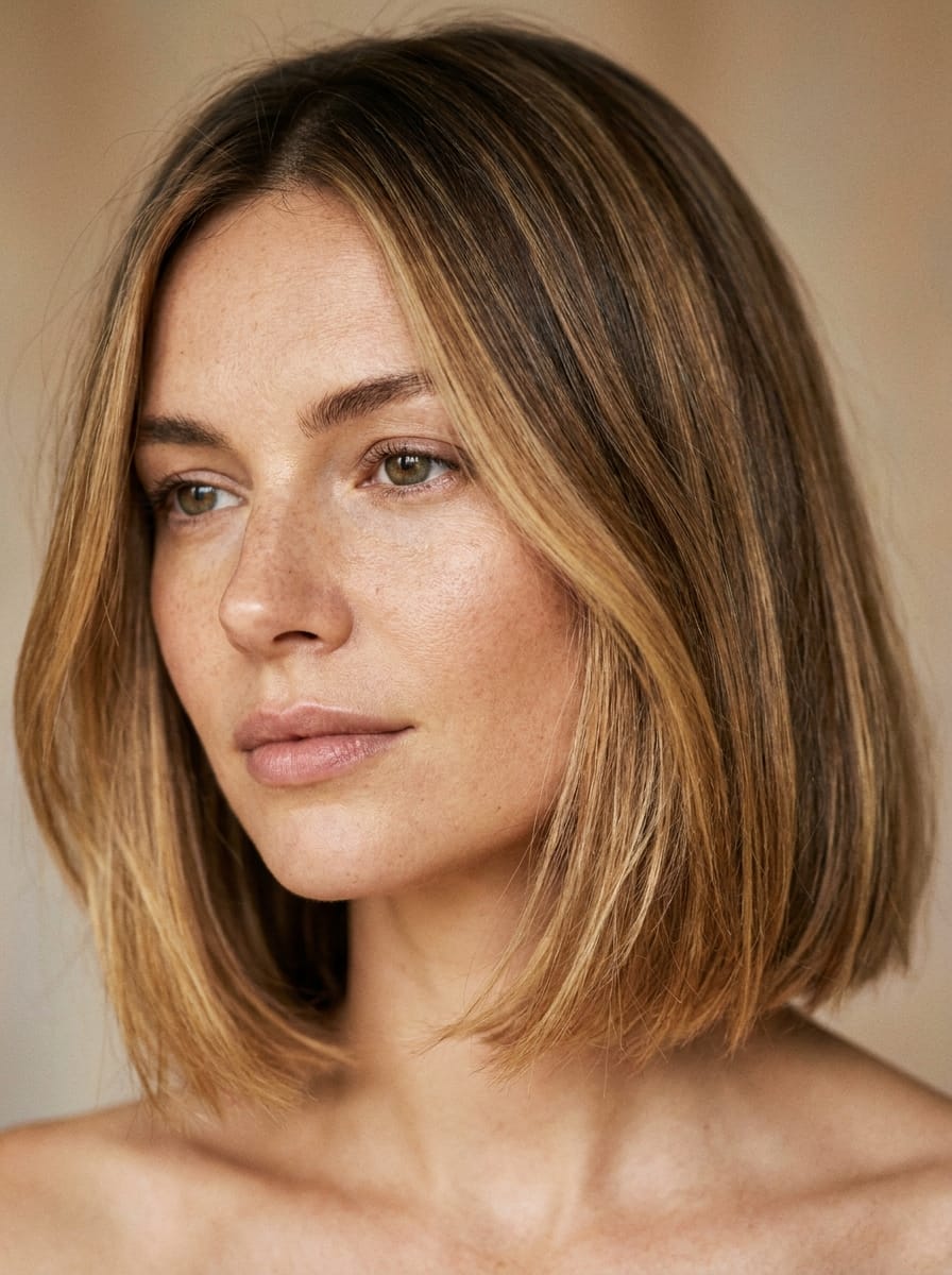 Honigblonder Balayage Bob - Balayage Bob